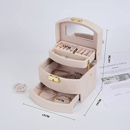 Lockable Leather Jewelry Box, 3 Layer Jewellery Organizer, Earring Ring Bracelet Storage Case for Women, Drawer Leather Jewellery Box, Earring Bracelet Holder Organizer, Multifunctional Display Stand, Multipurpose Drawer Cheap Shelf Lockable Leather Jewelry Box, 3 Layer Jewellery Organizer, Earring Ring Bracelet Storage Case for Women, Drawer Leather Jewellery Box, Earring Bracelet Holder Organizer, Multifunctional Display Stand, Multipurpose Drawer Cheap Shelf
